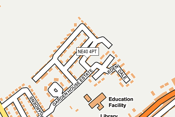 NE40 4PT map - OS OpenMap – Local (Ordnance Survey)
