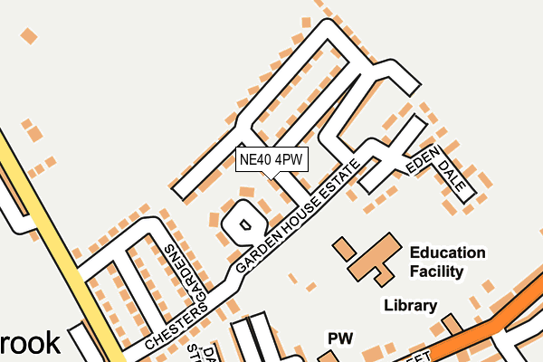 NE40 4PW map - OS OpenMap – Local (Ordnance Survey)