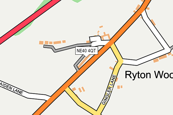 NE40 4QT map - OS OpenMap – Local (Ordnance Survey)