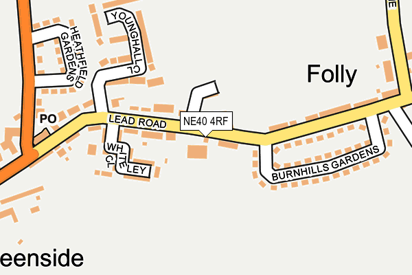 NE40 4RF map - OS OpenMap – Local (Ordnance Survey)