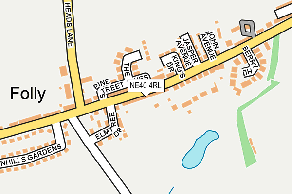 NE40 4RL map - OS OpenMap – Local (Ordnance Survey)