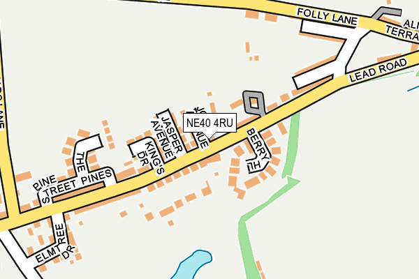 NE40 4RU map - OS OpenMap – Local (Ordnance Survey)