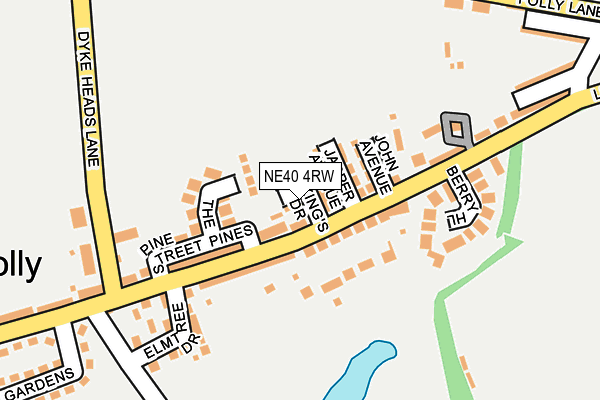 NE40 4RW map - OS OpenMap – Local (Ordnance Survey)
