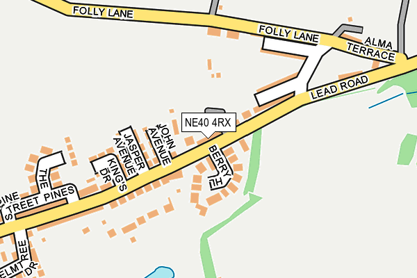 NE40 4RX map - OS OpenMap – Local (Ordnance Survey)