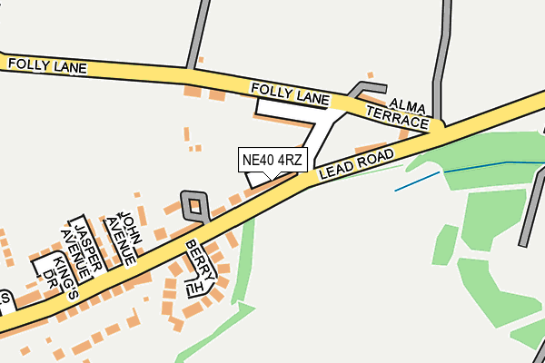 NE40 4RZ map - OS OpenMap – Local (Ordnance Survey)