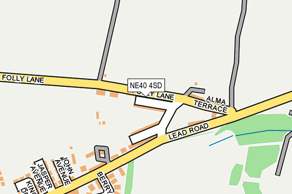 NE40 4SD map - OS OpenMap – Local (Ordnance Survey)