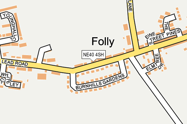 NE40 4SH map - OS OpenMap – Local (Ordnance Survey)