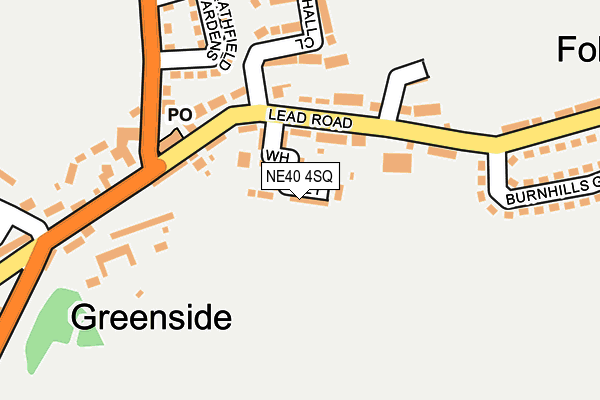 NE40 4SQ map - OS OpenMap – Local (Ordnance Survey)