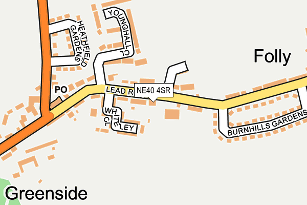 NE40 4SR map - OS OpenMap – Local (Ordnance Survey)