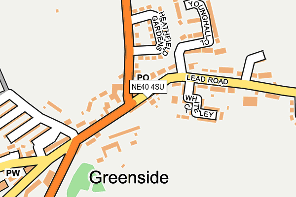 NE40 4SU map - OS OpenMap – Local (Ordnance Survey)