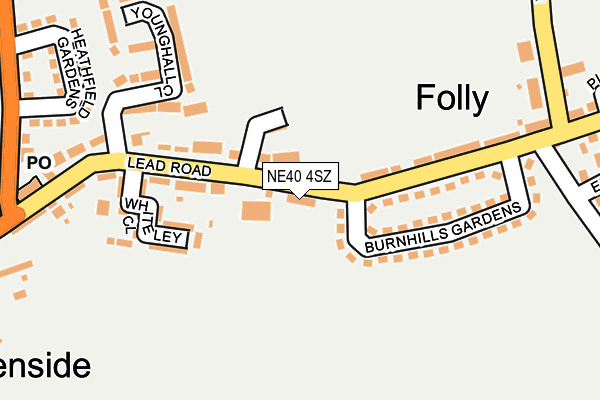 NE40 4SZ map - OS OpenMap – Local (Ordnance Survey)