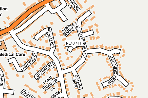 NE40 4TF map - OS OpenMap – Local (Ordnance Survey)