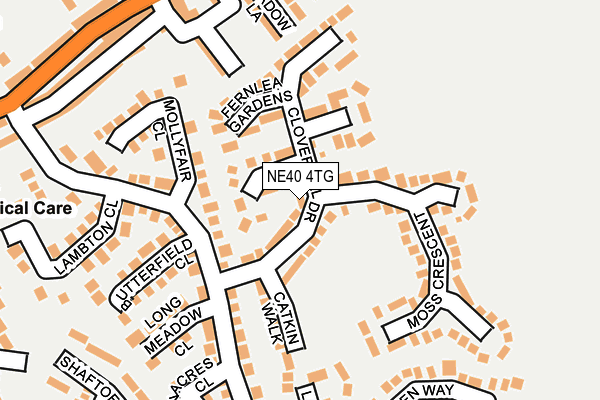 NE40 4TG map - OS OpenMap – Local (Ordnance Survey)