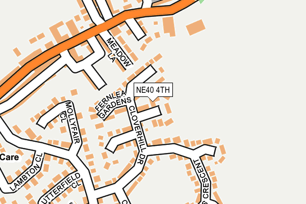 NE40 4TH map - OS OpenMap – Local (Ordnance Survey)
