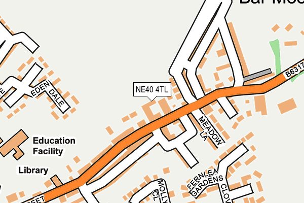 NE40 4TL map - OS OpenMap – Local (Ordnance Survey)