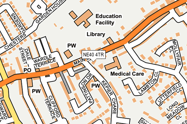 NE40 4TR map - OS OpenMap – Local (Ordnance Survey)