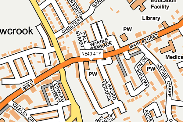 NE40 4TY map - OS OpenMap – Local (Ordnance Survey)