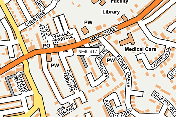 NE40 4TZ map - OS OpenMap – Local (Ordnance Survey)
