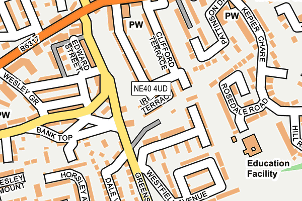 NE40 4UD map - OS OpenMap – Local (Ordnance Survey)