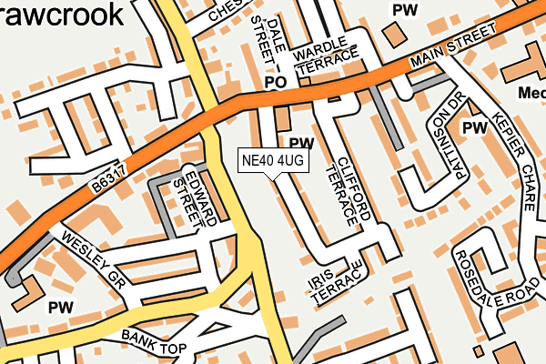 NE40 4UG map - OS OpenMap – Local (Ordnance Survey)