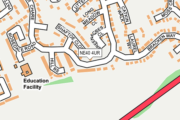 NE40 4UR map - OS OpenMap – Local (Ordnance Survey)