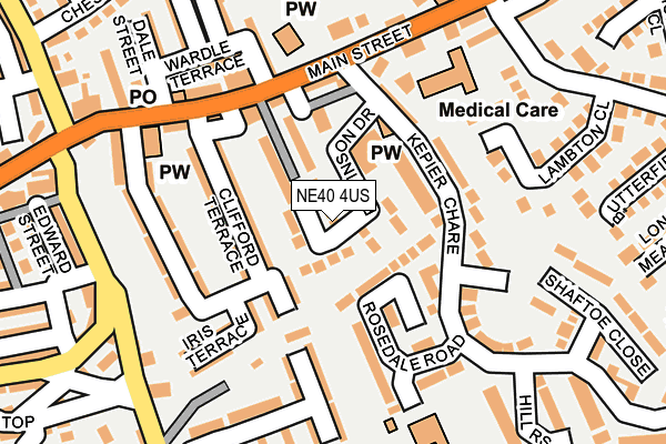 NE40 4US map - OS OpenMap – Local (Ordnance Survey)