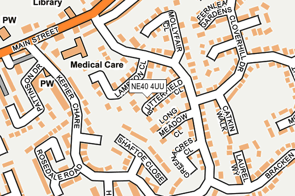 NE40 4UU map - OS OpenMap – Local (Ordnance Survey)