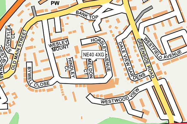 NE40 4XG map - OS OpenMap – Local (Ordnance Survey)