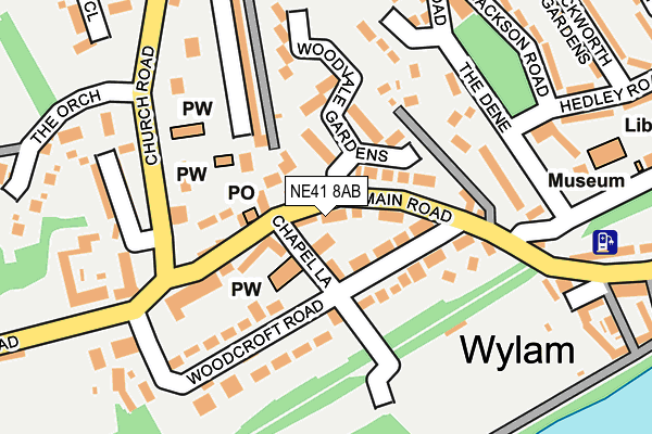 Map of WYLAM PHARMACY LIMITED at local scale