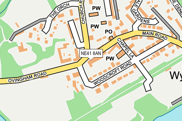 NE41 8AN map - OS OpenMap – Local (Ordnance Survey)