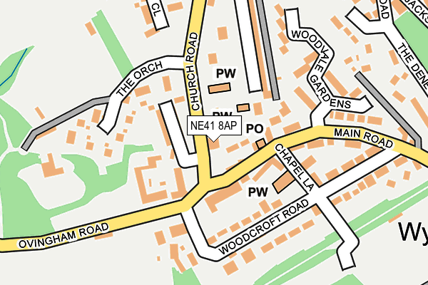 NE41 8AP map - OS OpenMap – Local (Ordnance Survey)