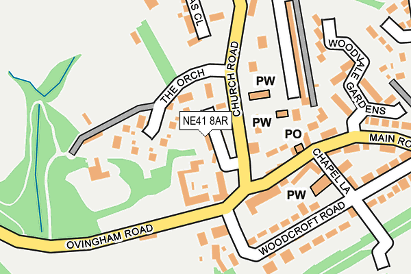 NE41 8AR map - OS OpenMap – Local (Ordnance Survey)