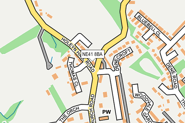 NE41 8BA map - OS OpenMap – Local (Ordnance Survey)