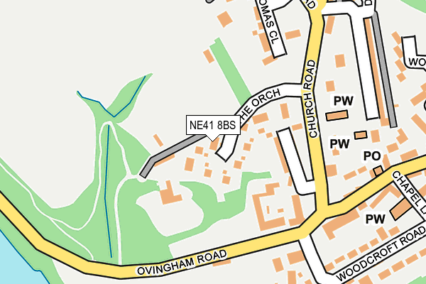 NE41 8BS map - OS OpenMap – Local (Ordnance Survey)