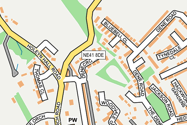 NE41 8DE map - OS OpenMap – Local (Ordnance Survey)