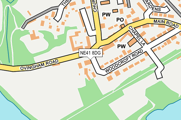NE41 8DG map - OS OpenMap – Local (Ordnance Survey)