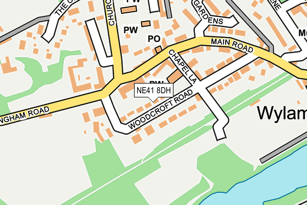 NE41 8DH map - OS OpenMap – Local (Ordnance Survey)