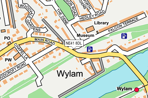 NE41 8DL map - OS OpenMap – Local (Ordnance Survey)