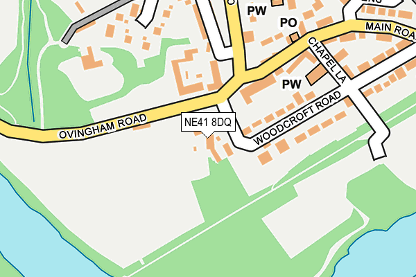 NE41 8DQ map - OS OpenMap – Local (Ordnance Survey)