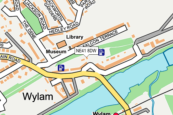 NE41 8DW map - OS OpenMap – Local (Ordnance Survey)
