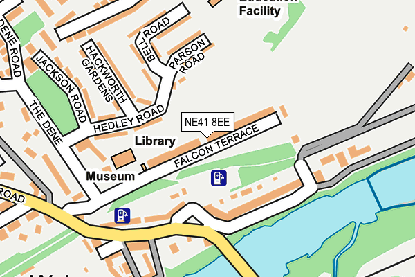 NE41 8EE map - OS OpenMap – Local (Ordnance Survey)