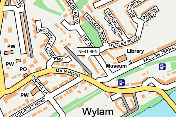 NE41 8EN map - OS OpenMap – Local (Ordnance Survey)