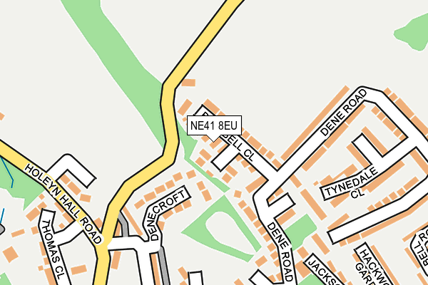 NE41 8EU map - OS OpenMap – Local (Ordnance Survey)
