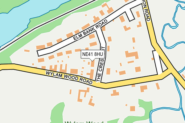NE41 8HU map - OS OpenMap – Local (Ordnance Survey)