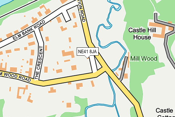 NE41 8JA map - OS OpenMap – Local (Ordnance Survey)