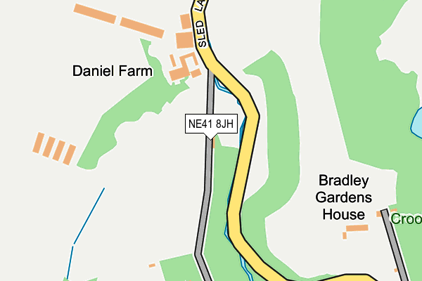 NE41 8JH map - OS OpenMap – Local (Ordnance Survey)