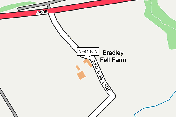 NE41 8JN map - OS OpenMap – Local (Ordnance Survey)