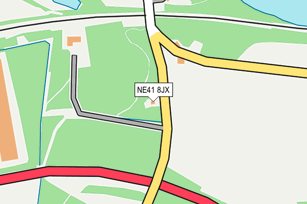 NE41 8JX map - OS OpenMap – Local (Ordnance Survey)