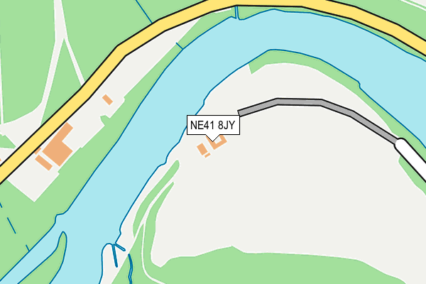 NE41 8JY map - OS OpenMap – Local (Ordnance Survey)