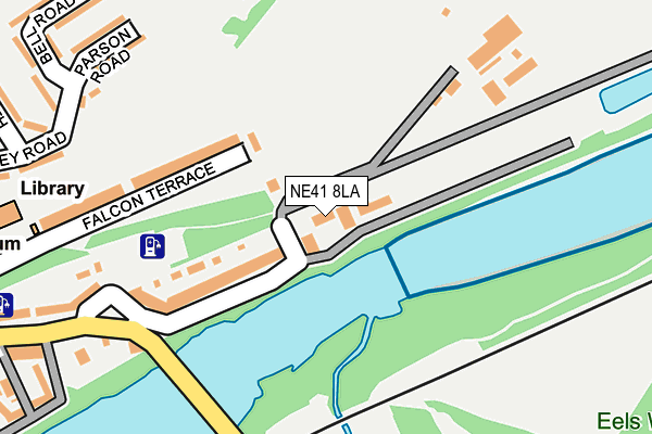NE41 8LA map - OS OpenMap – Local (Ordnance Survey)
